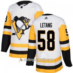 Män Ishockey Pittsburgh Penguins Tröja Kris Letang 58 Adidas 2017-2018 Vit Authentic